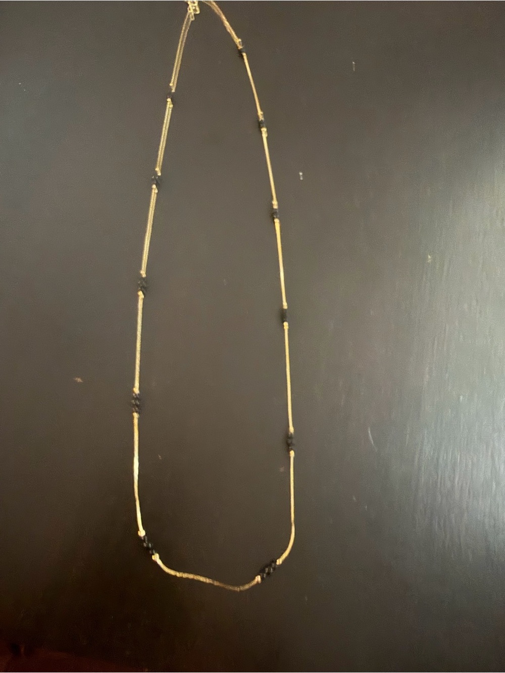 Gold and Black Beaded Women's Necklace